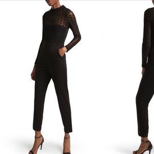 French Connection Leah Mesh & Jersey Jumpsuit
